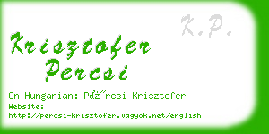 krisztofer percsi business card